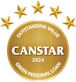 Canstar Award Winning Outstanding Green personal oan